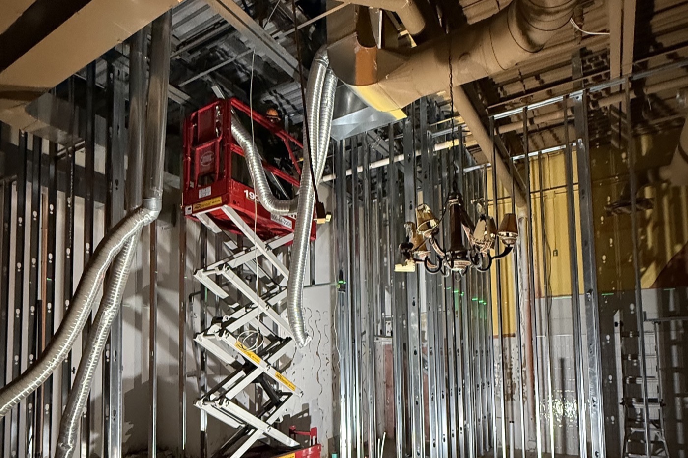 Commercial interior metal framing