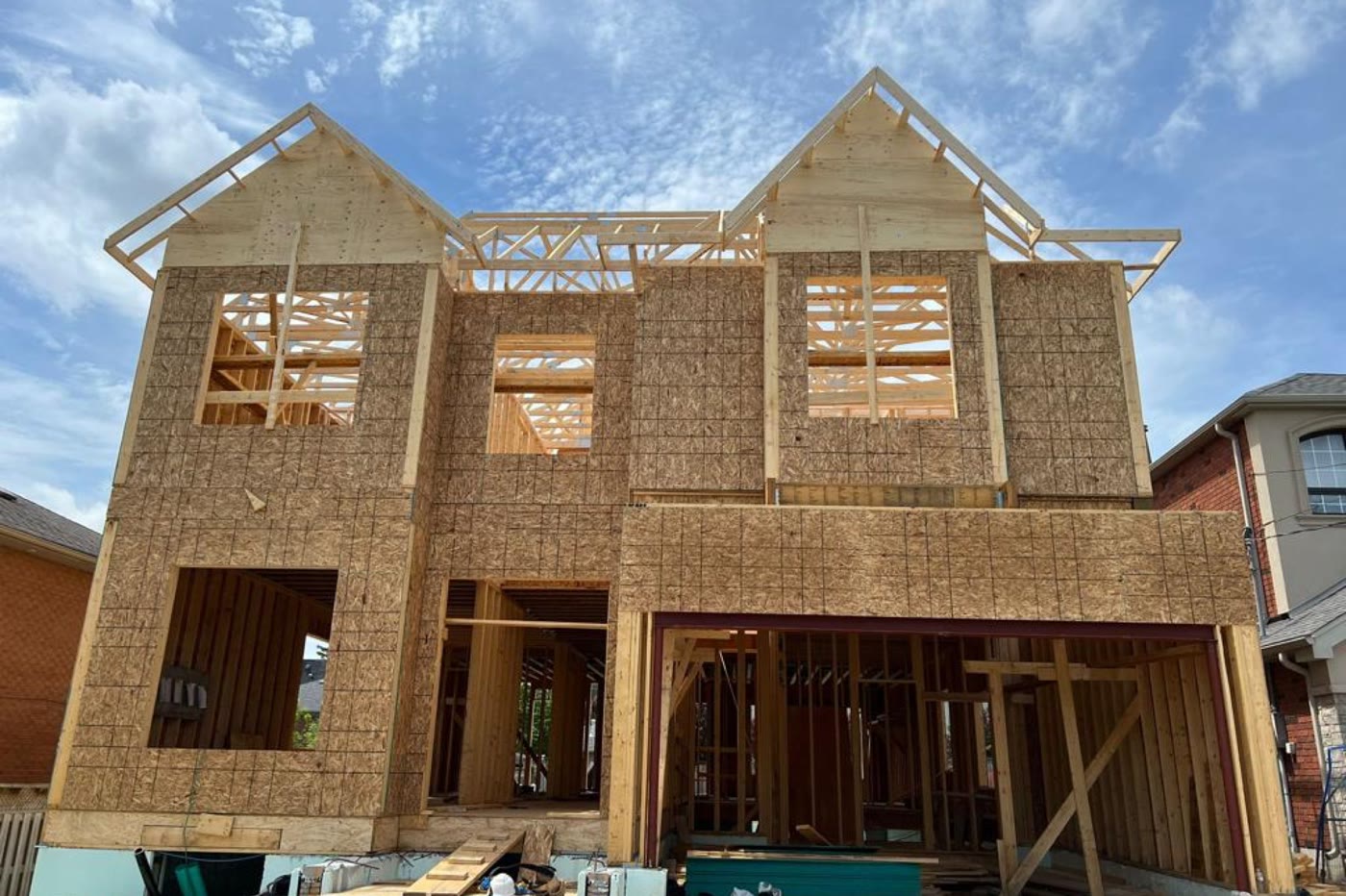 Custom new home framing