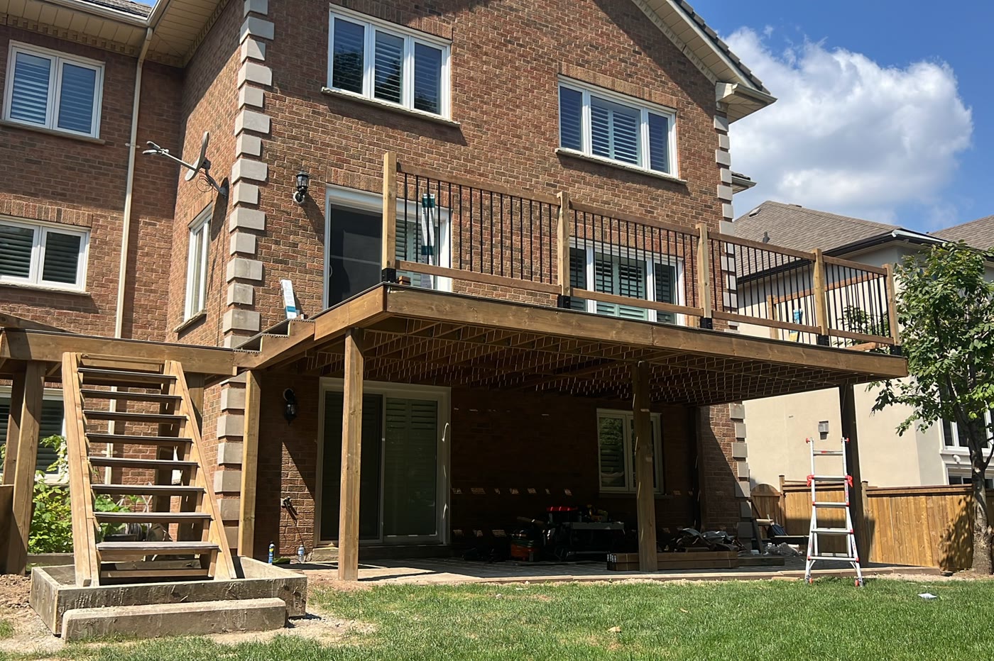 Composite deck framing